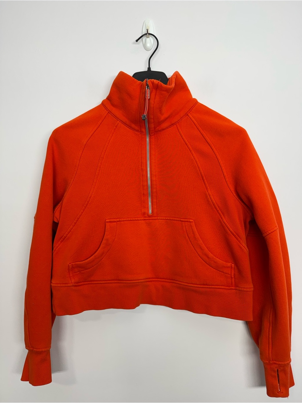 66: Lululemon Scuba Oversized Funnel Neck Half Zip Solar Orange Size XS/S